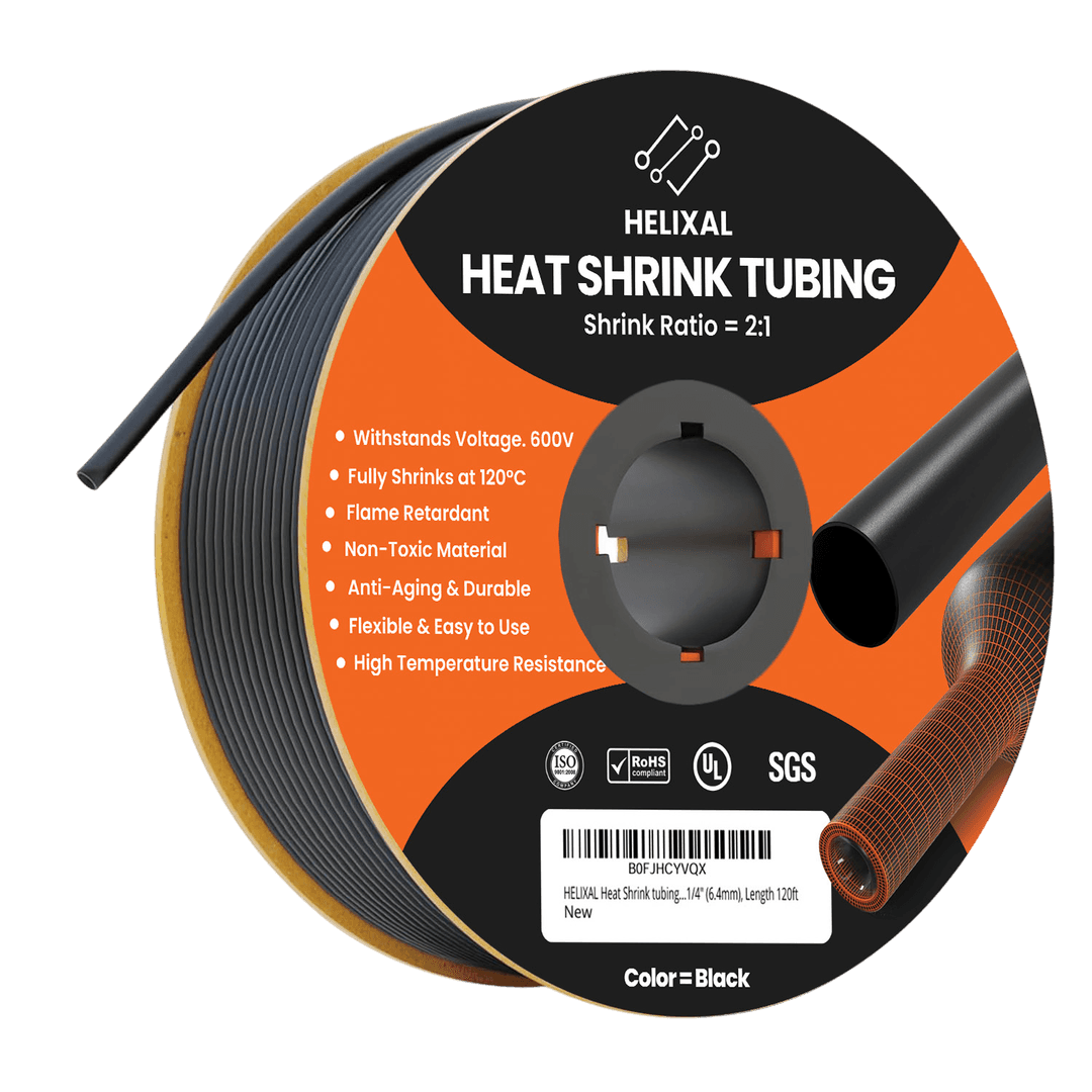 HELIXAL 2:1 Standard Heat Shrink Tubing 1/4" (6.4mm) — 120ft Roll