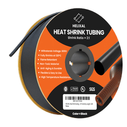 Helixal 1/4" (6.4mm) heat shrink tubing