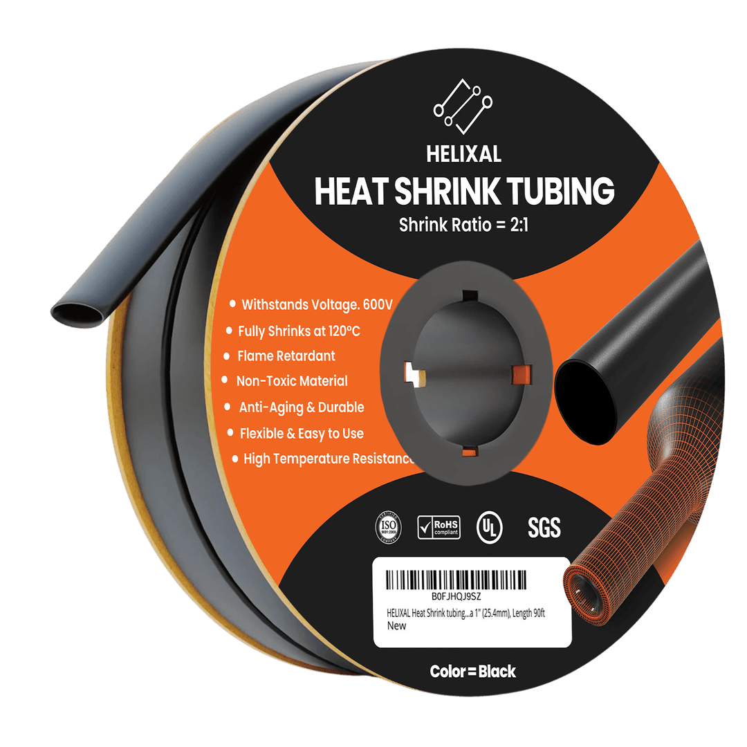 HELIXAL 2:1 Standard Heat Shrink Tubing 1" (25.4mm) — 90ft Roll