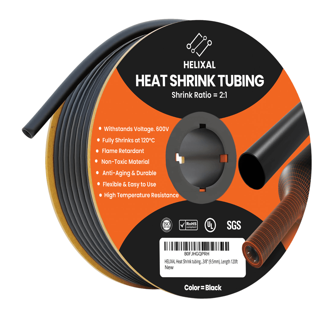 HELIXAL 2:1 Standard Heat Shrink Tubing — 3/8" (9.5mm) 120ft Roll
