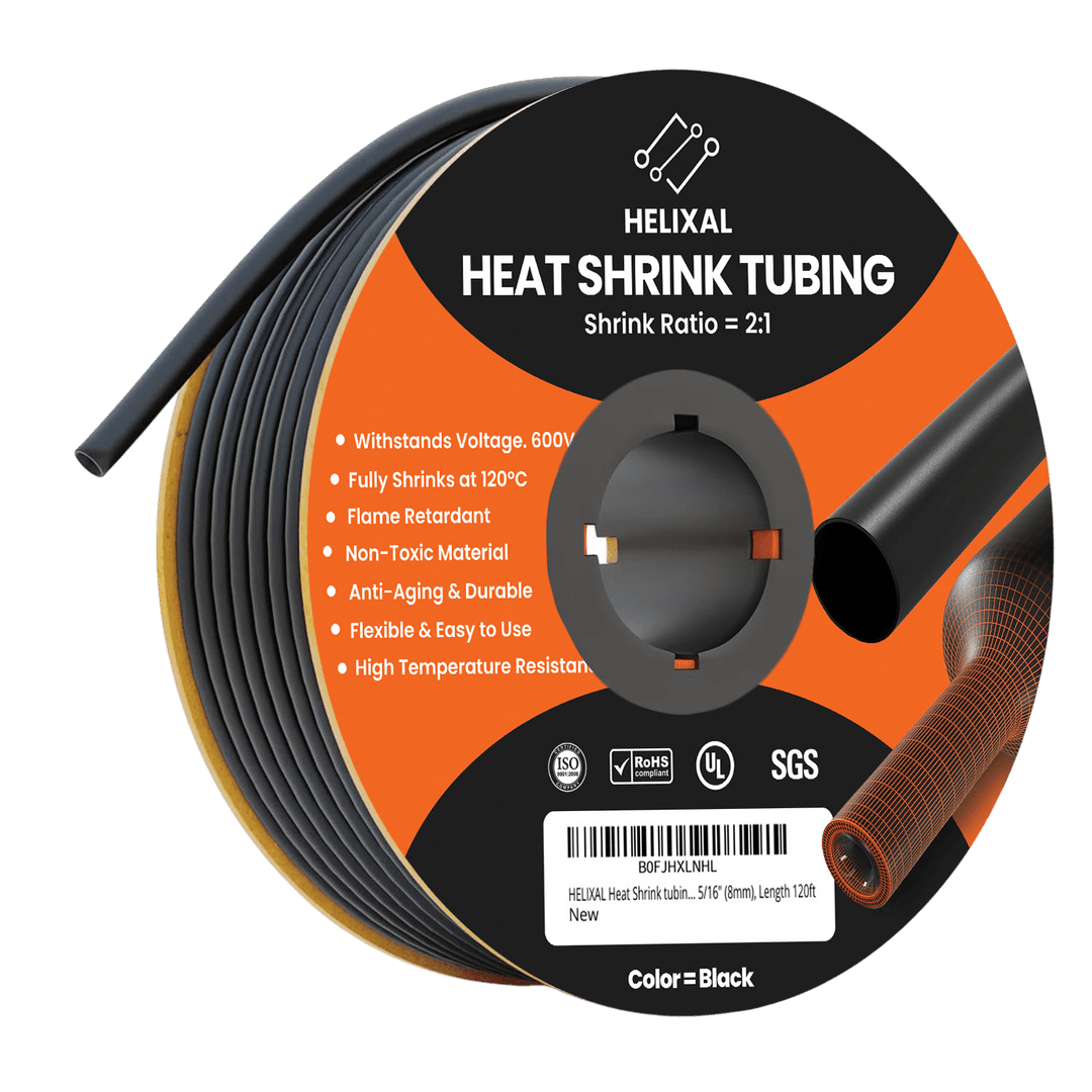 HELIXAL 2:1 Standard Heat Shrink Tubing 5/16" (8mm) — 120ft Roll