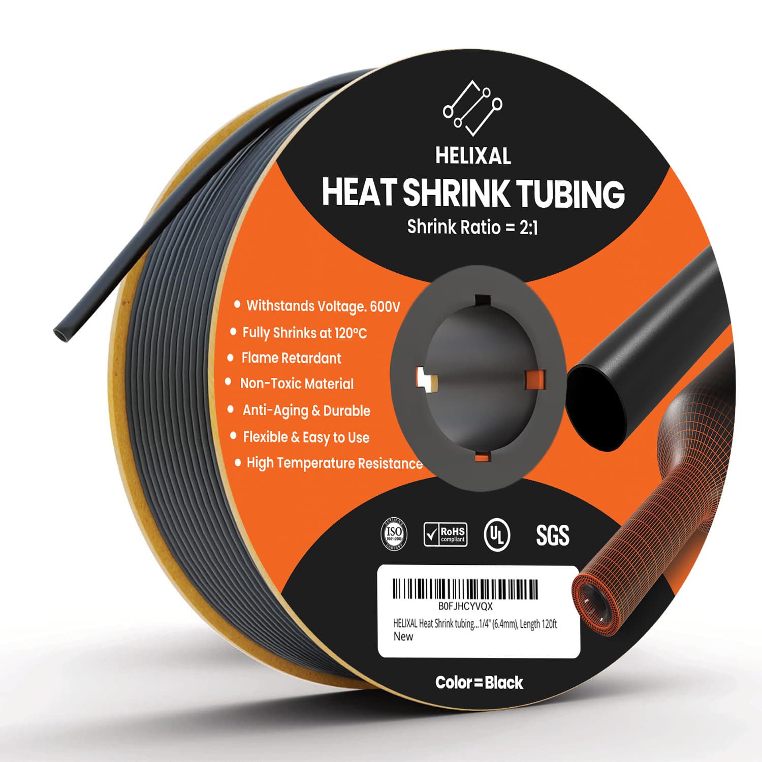 HELIXAL 2:1 Standard Heat Shrink Tubing 1/4" — 120ft roll