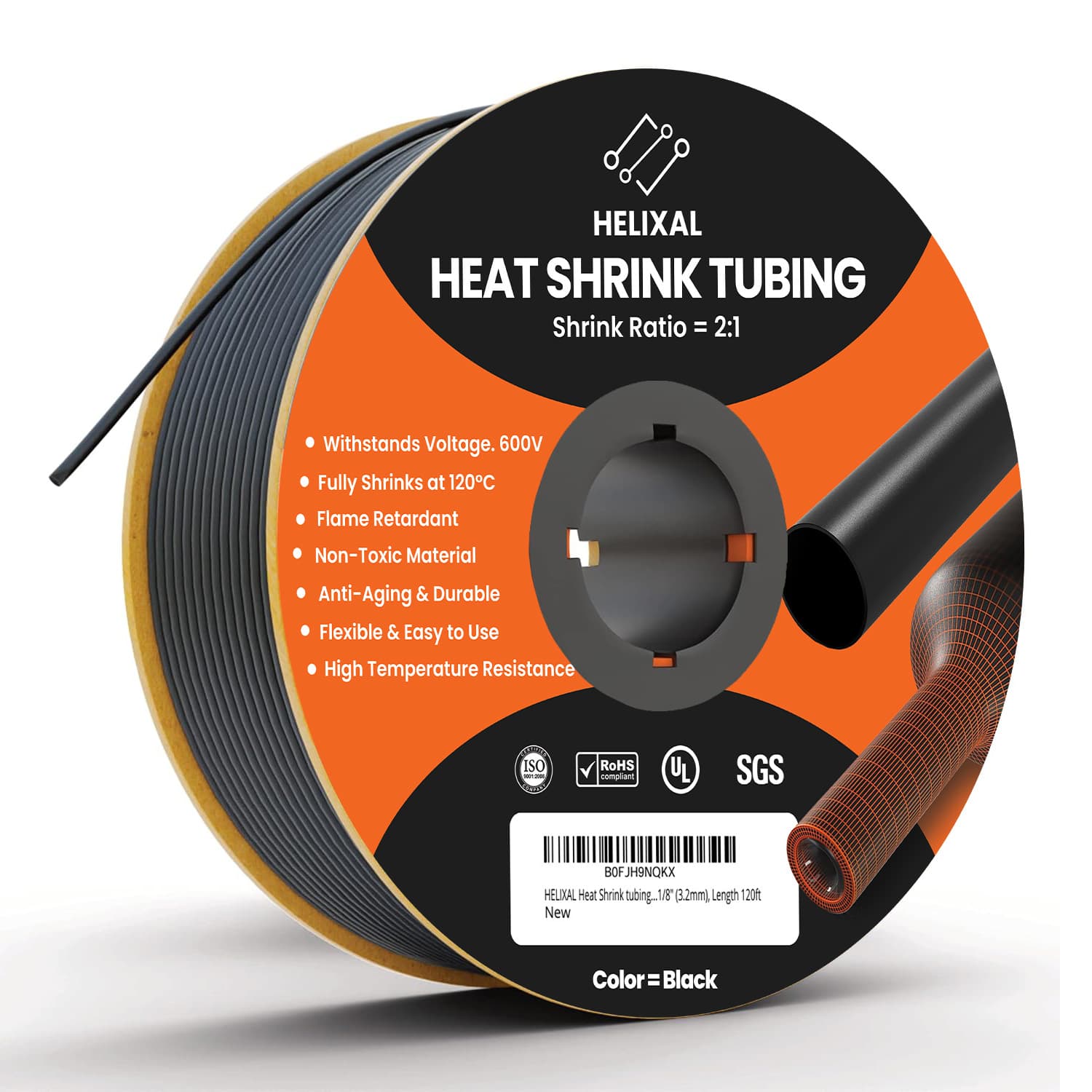 HELIXAL 2:1 Standard Heat Shrink Tubing 1/8" — 120ft roll