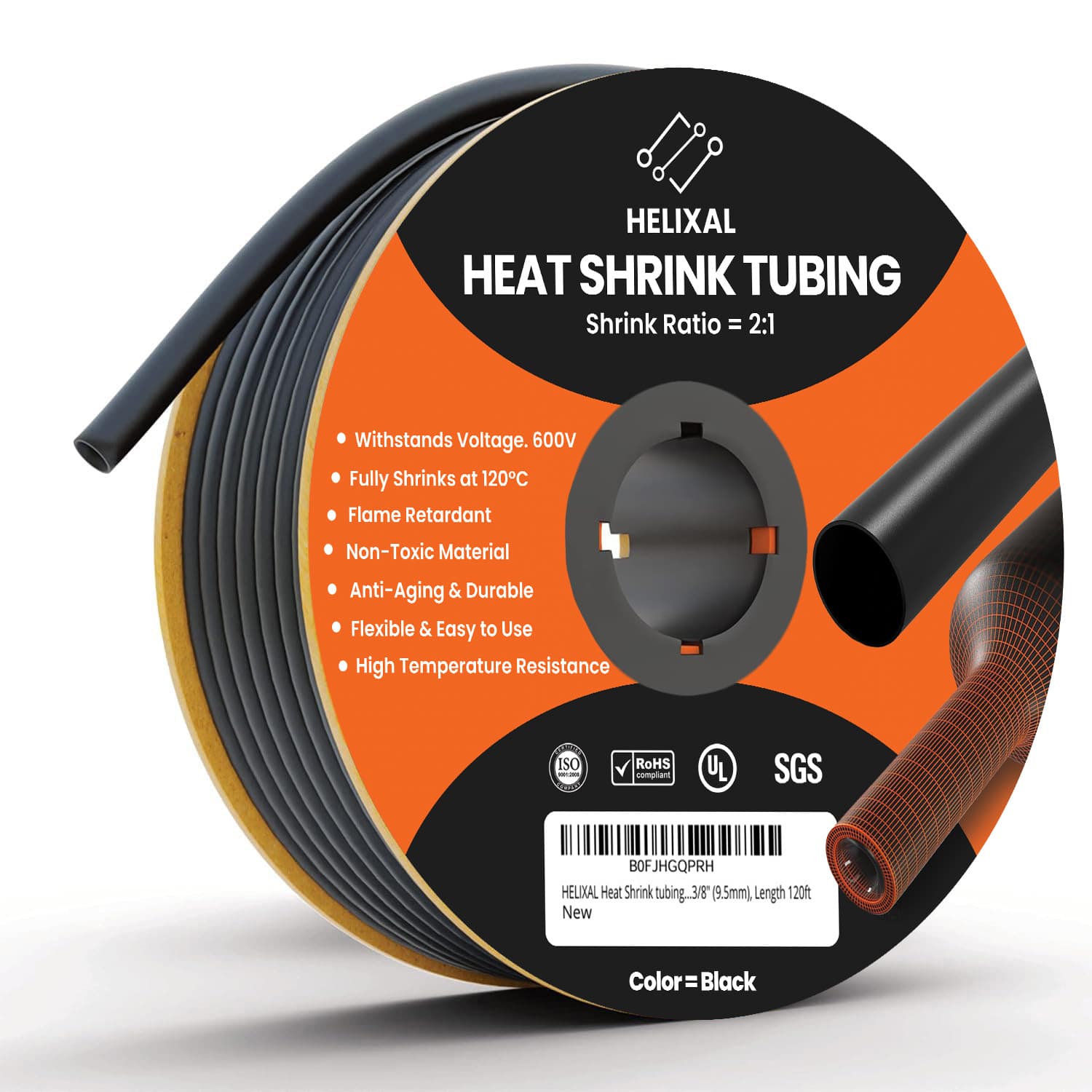 HELIXAL 2:1 Standard Heat Shrink Tubing 3/8" — 120ft roll