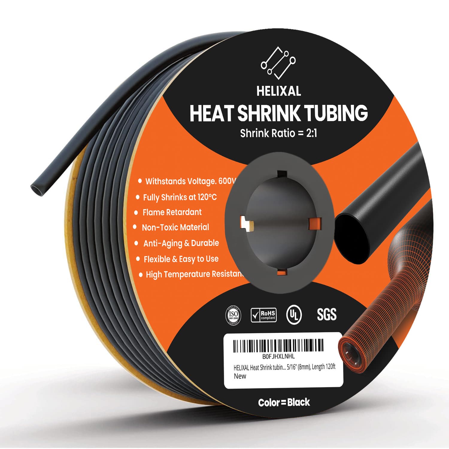 HELIXAL 2:1 Standard Heat Shrink Tubing 5/16" — 120ft roll