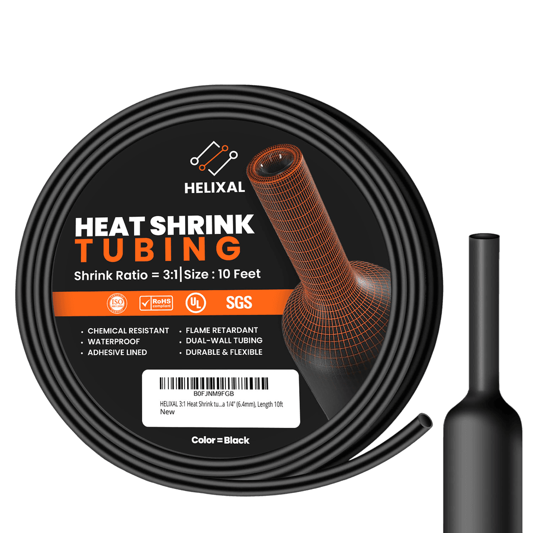 Helixal 3:1 dual-wall adhesive-lined heat shrink tubing — waterproof, marine grade, 600V